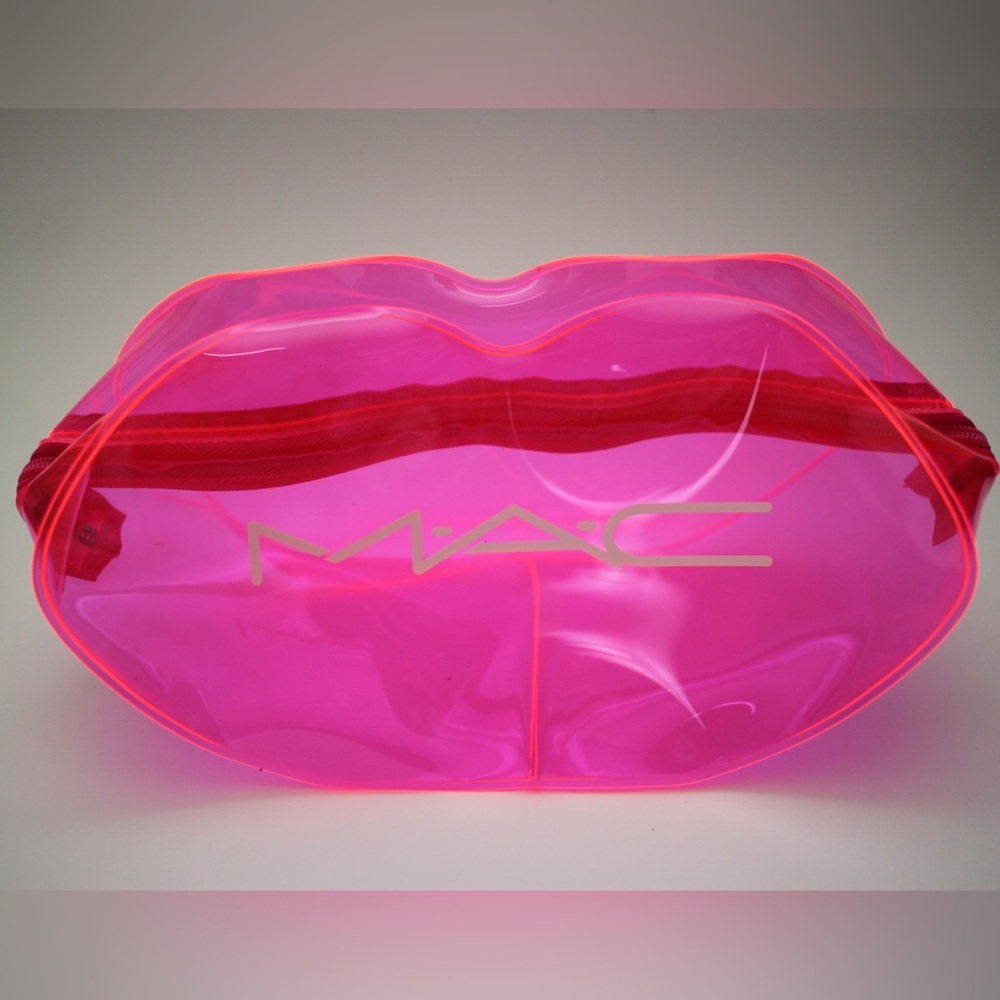MAC Pink Lip-Shaped Cosmetic Bag